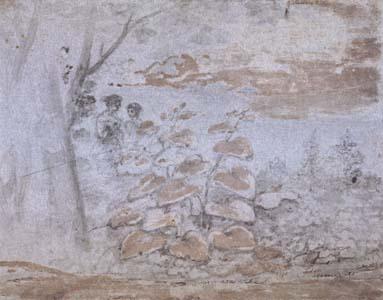 Claude Lorrain Figures behind Plants (mk17) china oil painting image